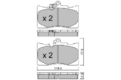 Комплект тормозных колодок (AISIN: BPLX-1001)